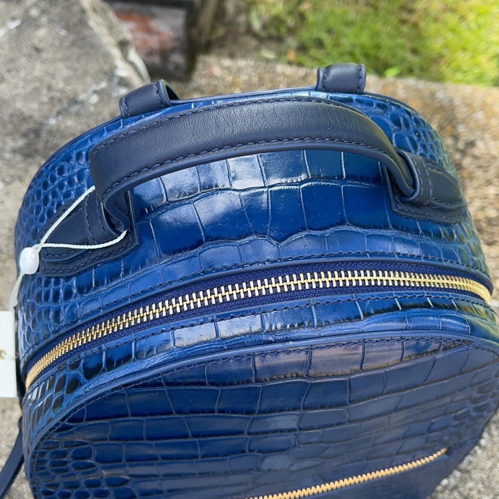 Tory Burch Croc - Embossed Mini Leather Backpack - Picture 12 of 14